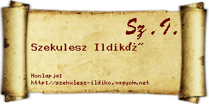 Szekulesz Ildikó névjegykártya
